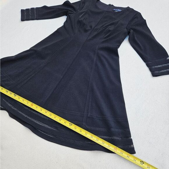 Jessica Howard Black Shadow Stripe Fit and Flare Party Dress - Picture 7 of 16